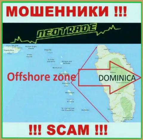 МОШЕННИКИ НеоТрейд зарегистрированы невероятно далеко, а именно на территории - Dominika