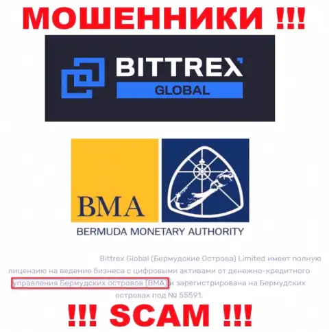 И организация Bittrex Global и ее регулирующий орган - Bermuda Monetary Authority (BMA), являются мошенниками