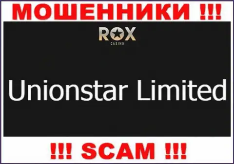 Вот кто владеет брендом RoxCasino Com это Unionstar Limited