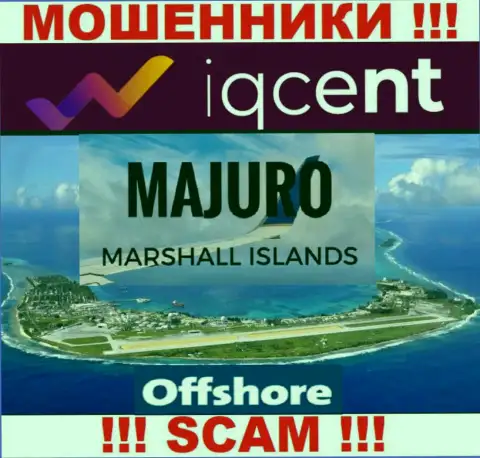 Оффшорная регистрация АйКуЦент на территории Majuro, Marshall Islands, дает возможность лохотронить людей