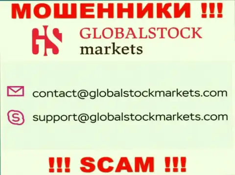 Связаться с internet мошенниками GlobalStockMarkets Org можете по представленному адресу электронной почты (инфа была взята с их веб-сервиса)
