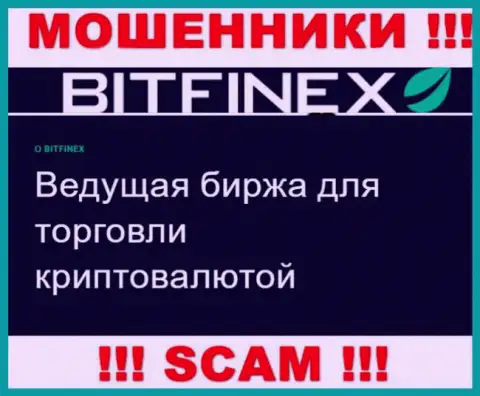 Основная деятельность Bitfinex - это Криптоторговля, осторожно, промышляют неправомерно