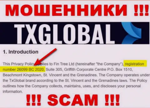 TX Global не скрывают регистрационный номер: 26099 BC 2020, да и зачем, грабить клиентов номер регистрации вовсе не мешает