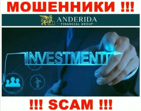 Anderida жульничают, предоставляя мошеннические услуги в области Investing