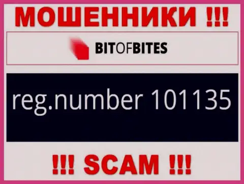 Регистрационный номер конторы БитОфБитес, который они разместили на своем информационном сервисе: 101135