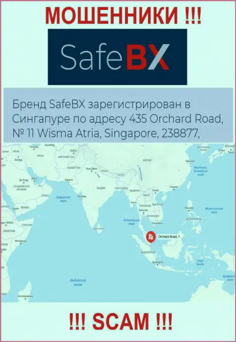 Не имейте дело с конторой SafeBX Com - эти мошенники спрятались в оффшорной зоне по адресу 435 Orchard Road, № 11 Wisma Atria, 238877 Singapore