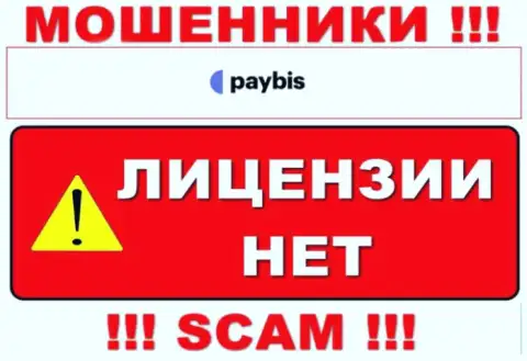 Инфы о лицензии PayBis у них на официальном сайте не представлено - это ЛОХОТРОН !!!