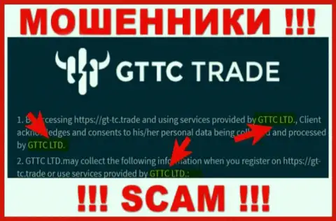 GTTC LTD - юридическое лицо internet ворюг контора GTTC LTD