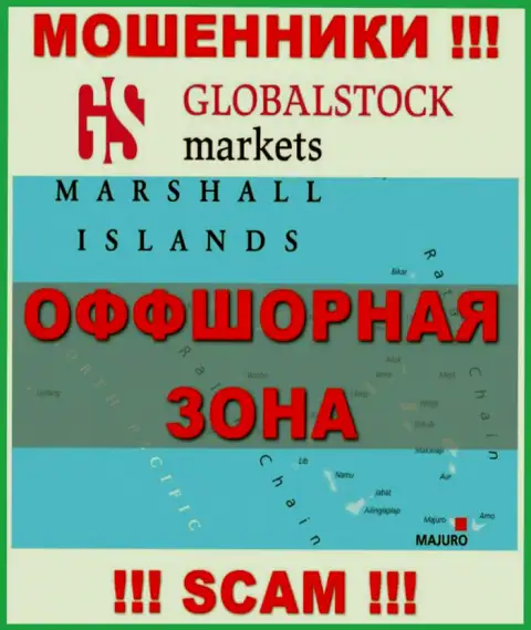 ГлобалСток Маркетс расположились на территории - Marshall Islands, избегайте сотрудничества с ними