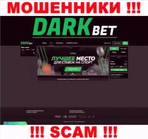 Фальшивая инфа от шулеров Dark Bet у них на официальном интернет-сервисе DarkBet Pro