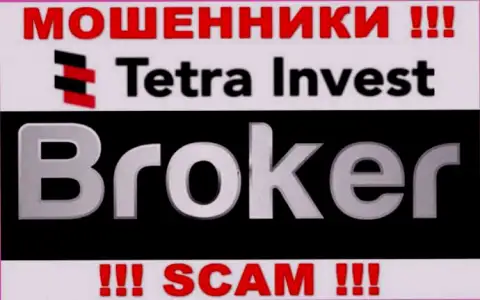 Брокер - это область деятельности мошенников Tetra-Invest Co