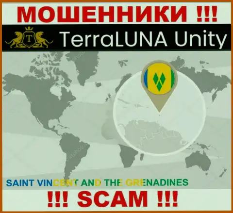 Юридическое место регистрации жуликов TerraLuna Unity - Saint Vincent and the Grenadines