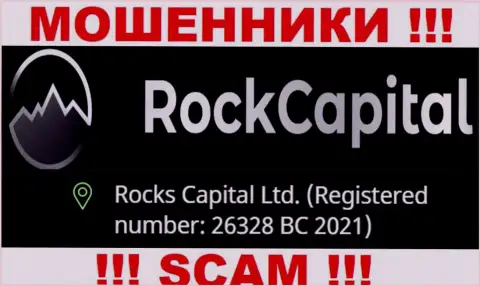 Регистрационный номер очередной незаконно действующей организации РокКапитал - 26328 BC 2021