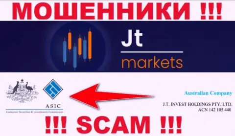 JTMarkets Com прикрывают свою неправомерную деятельность проплаченным регулирующим органом - ASIC