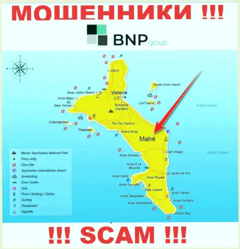 BNP Group зарегистрированы на территории - Маэ, Сейшельские острова, остерегайтесь взаимодействия с ними