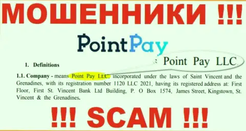 Point Pay LLC - это организация, владеющая интернет-аферистами PointPay