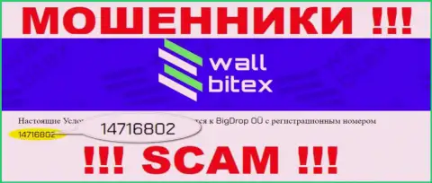 В сети Интернет орудуют мошенники WallBitex !!! Их номер регистрации: 14716802