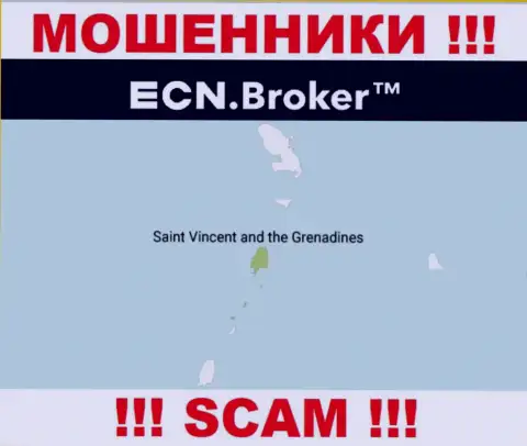 Базируясь в офшорной зоне, на территории St. Vincent and the Grenadines, ECN Broker не неся ответственности кидают своих клиентов