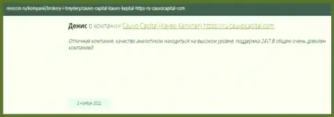 Компания CauvoCapital представлена в публикации на web-сервисе revocon ru