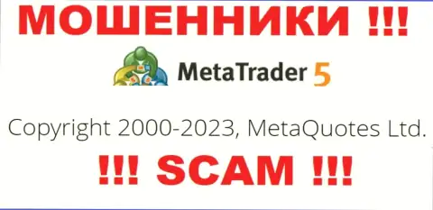 Юр лицом МетаТрейдер 5 является - MetaQuotes Ltd