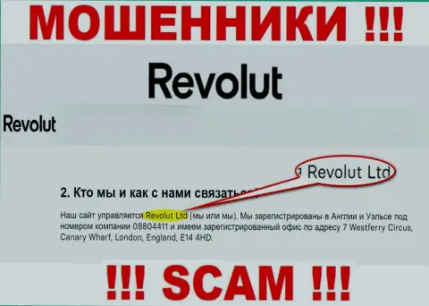 Revolut Ltd - это компания, управляющая мошенниками Револют