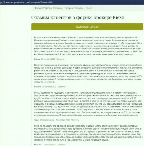 Отзывы трейдеров об услугах организации KIEXO, опубликованные онлайн-сервисе forex ratings ukraine com