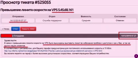 Веб-хостер отписался, что ВПС сервера, где был расположен веб-сервис ffin.xyz получил ограничение в скорости доступа